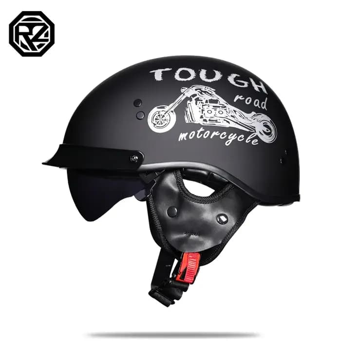 Vintage Demi Visage Moto rcycle Casque Casco