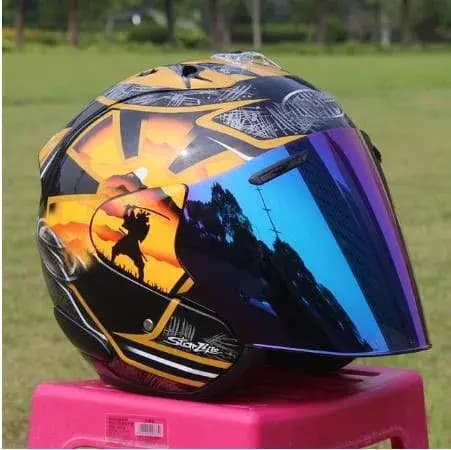 Demi-Casque de Moto pour Homme et Femme, Accessoire de Sécurité, Certifié ECE