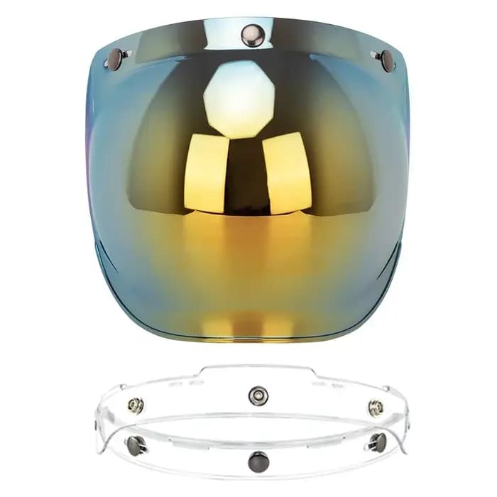 Visière de bouclier à bulles pour casque de moto