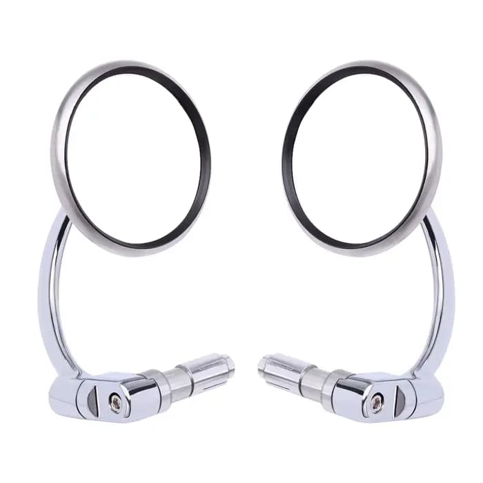 Rétroviseurs ronds universels chromés pour motos, 7/8 pouces, pour Honda, kawasaki, Triumph, Yamaha,