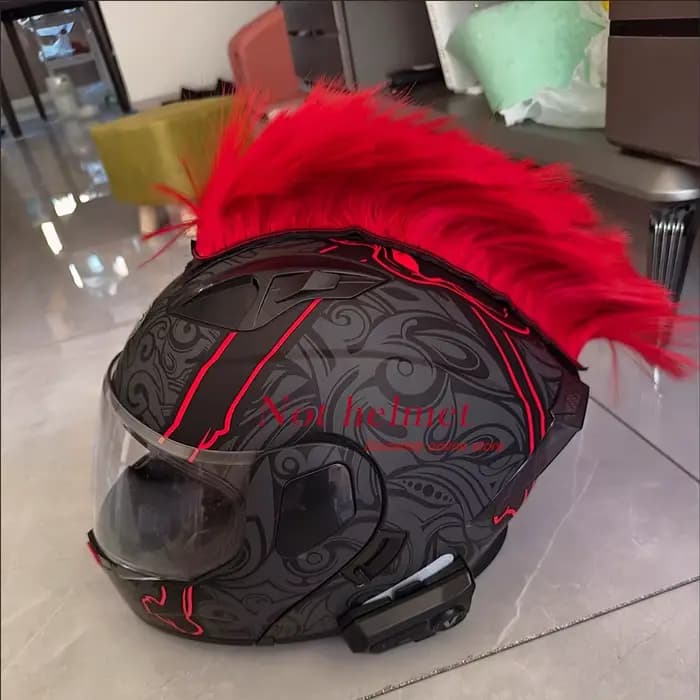 Nouvelles tresses en cheveux Mohawk pour décorations de casque de moto