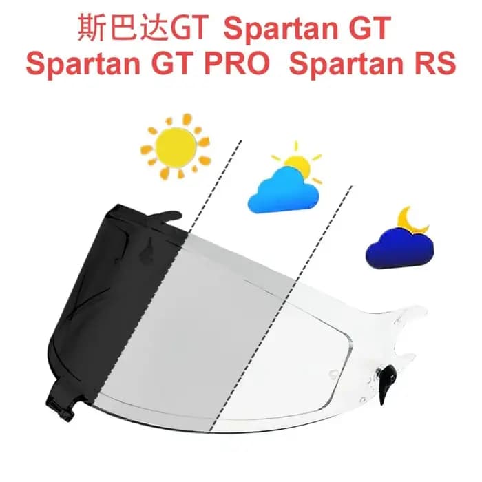 Visière de remplacement pour casque de moto intégral SHARK SPARTAN RS
