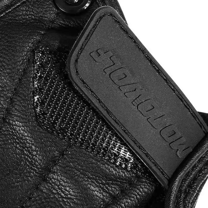 Gants de moto d'été sans doigts en cuir de chèvre