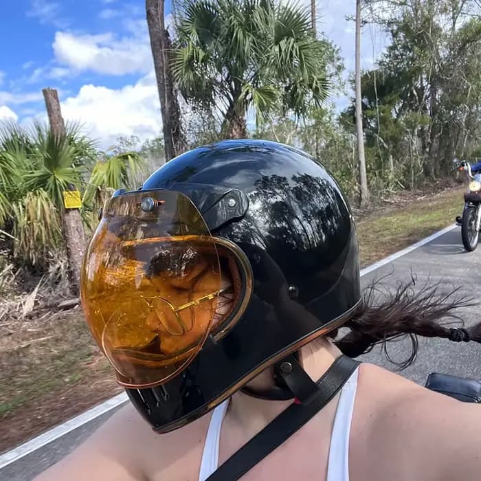 Visière de bouclier à bulles pour casque de moto