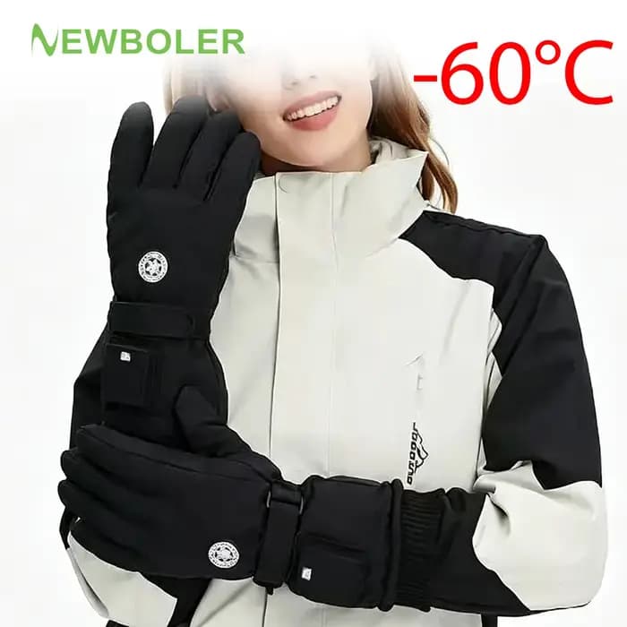 Gants chauffants d'hiver pour hommes et femmes, gants thermiques chauffants pour moto, pour motoneige, coupe-vent, gants chauds et imperméables pour la conduite.