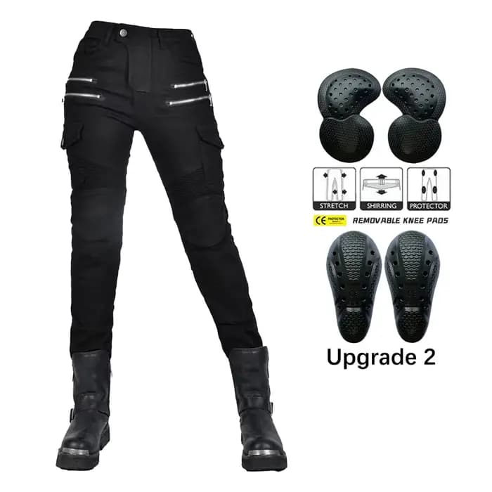 Nouveau pantalon de Motocross Double fermeture éclair Style métal Moto hommes pour femme jean d'équitation en plein air