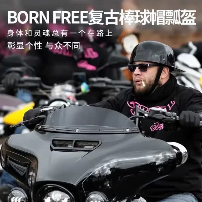Casque de moto demi-visage pour hommes et femmes
