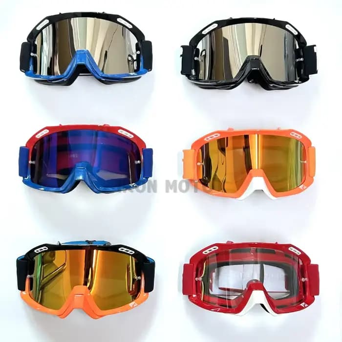 Lunettes de soleil rouges pour motocross pour hommes