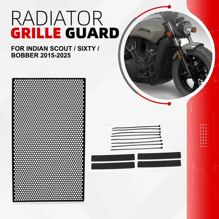 Accessoires de moto pour Indian Scout / Sixty / Bobber 2015-2021 2022 2023 2024 2025 Protection de calandre de radiateur