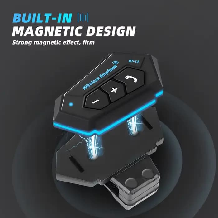 BT12 casque de Moto casque Bluetooth sans fil mains libres Kit d'appel stéréo Anti-interférence étan