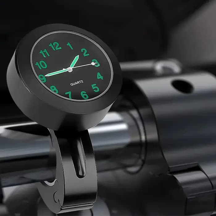 Horloge de guidon de moto en acier inoxydable, Durable, Refit, Vision nocturne, étanche, antichoc, b