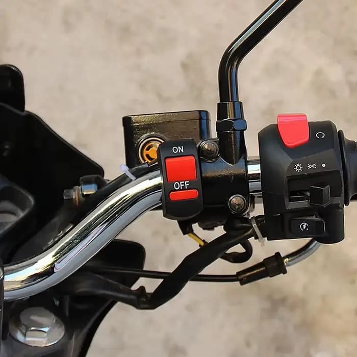 Connecteur de bouton marche/arrêt de moto, interrupteur de bouton poussoir, commutateurs de guidon d