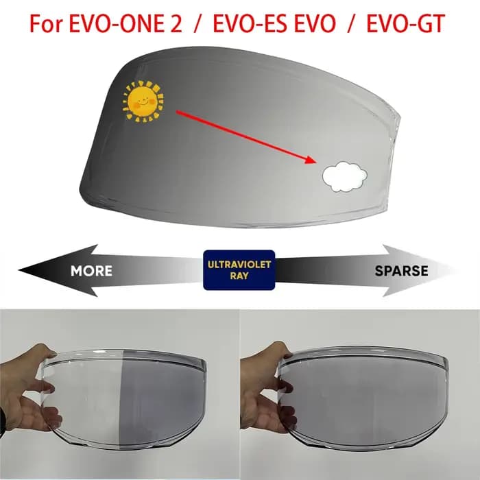 Visière de casque pour Shark EVO-ONE 2 EVO ES / EVO GT, visière de casque avant à rabat modulaire pour moto, lentille de Protection Uv, bouclier facial