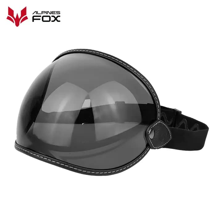 Noir rétro universel casque de moto bulle bouclier visière lentille haute élasticité