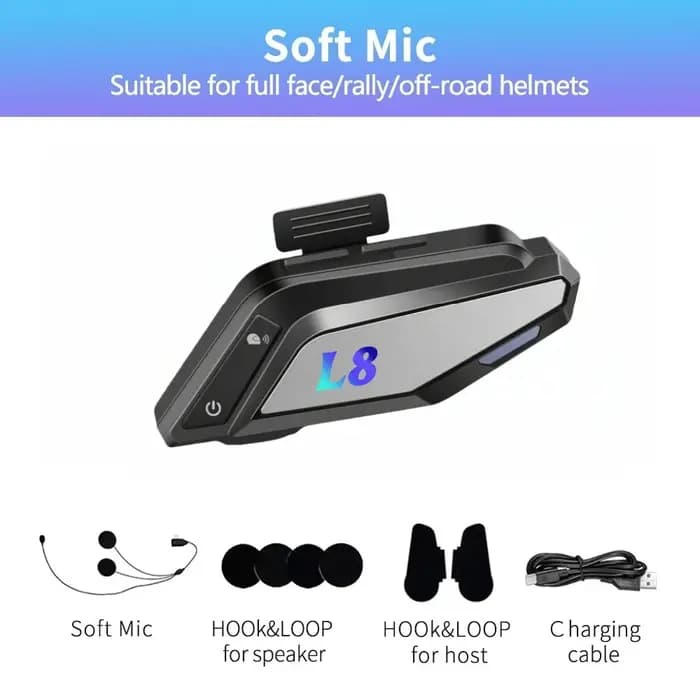 Interphone musical Bluetooth 5.3 pour casque de moto