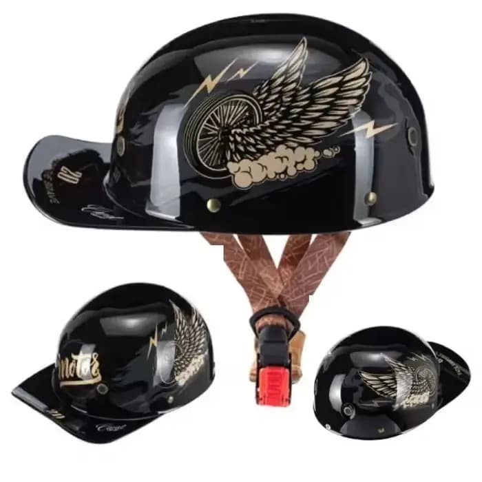 Casque de moto chaud vtt vélo unisexe cyclisme protecteur de sécurité demi-visage Type rétro