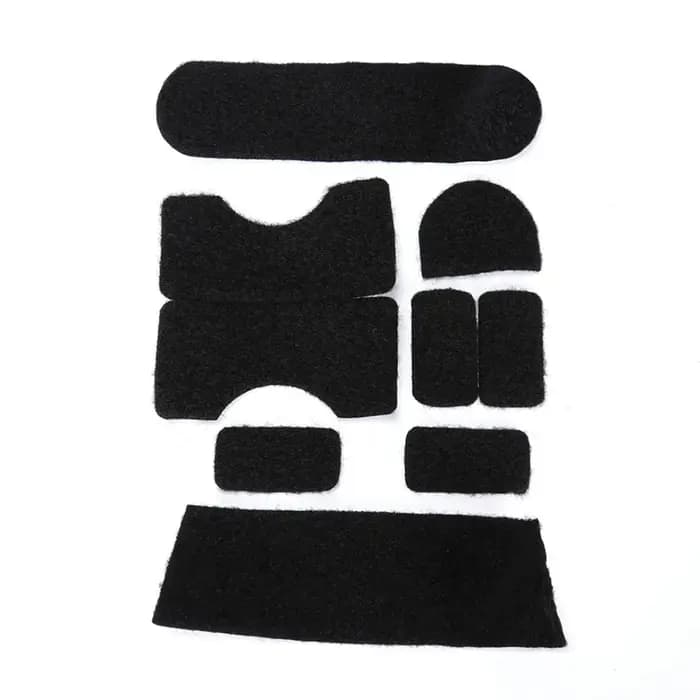 9 pièces/ensemble Autocollants DIY pour casque, patchs professionnels pour casque, autocollants en polyester, accessoires adhésifs pratiques et rapides à fixer.