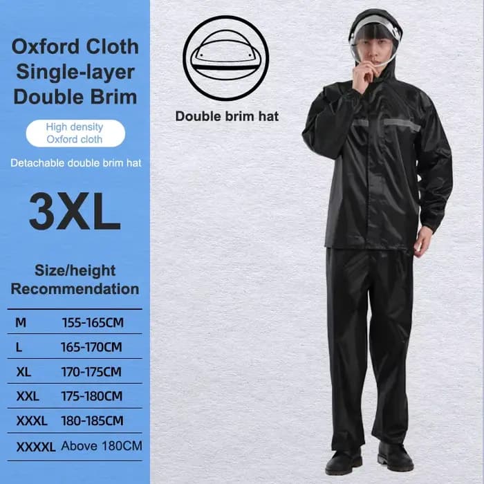 1 ensemble manteau à capuche et pantalon combinaison de pluie pour femmes hommes équipement de pluie