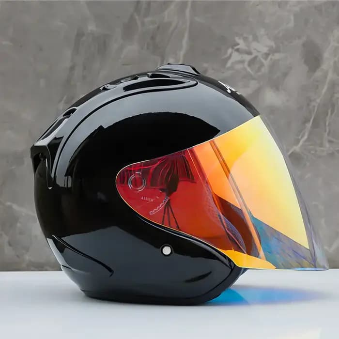 Ram-4-Casque de Moto Noir Brcorporelle