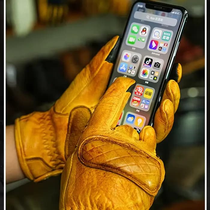 UGLYBROS gants de moto rétro pour hommes femmes doigt complet écran tactile