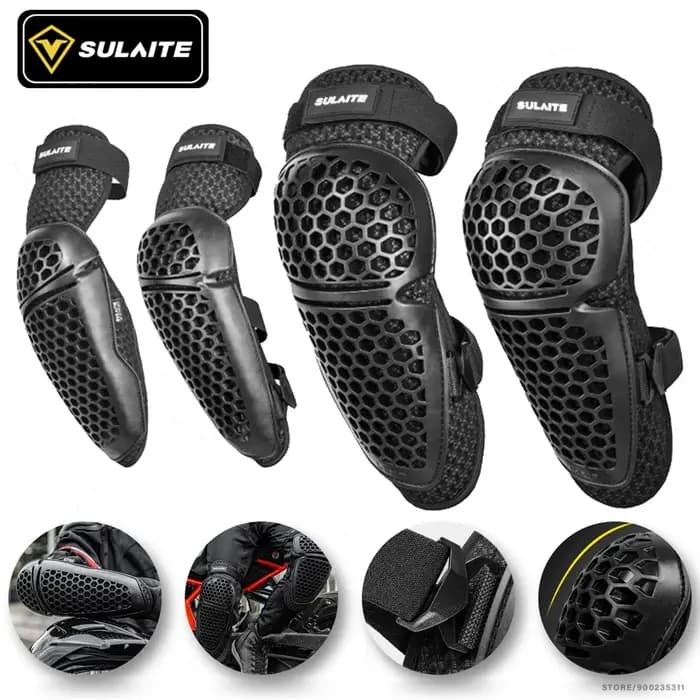 Genouillères de moto genouillère de motocross maille protection de coude de moto genouillères de spo