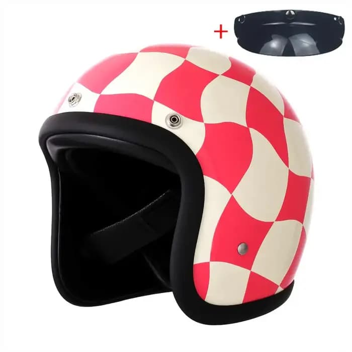 Casque de Moto Vintage 500TX visage ouvert rétro Scooter équitation 3/4 Jet Casco