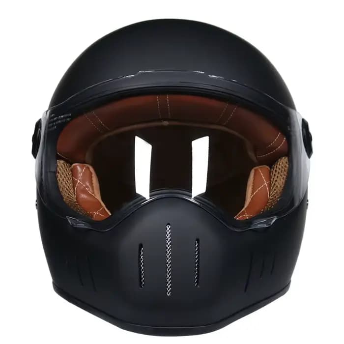 Thompson-Casque de moto intégral vintage, casque rétro Chopper