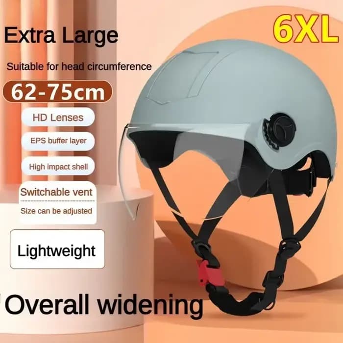 Demi-casque surdimensionné pour moto
