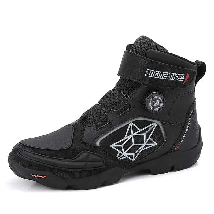 Nouvelles bottes de moto en cuir pour hommes, respirantes, antidérapantes, résistantes à l'usure, bottes de motard, chaussures de course de moto, longueur cheville