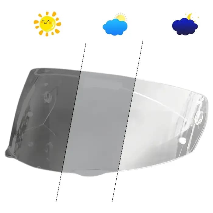 Visière photochromique pour casque de moto