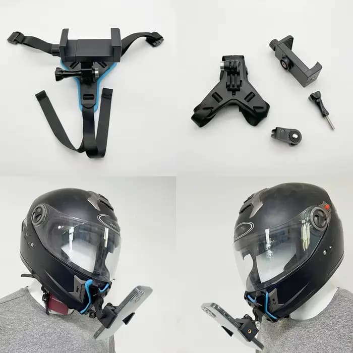 Support de ruisseau de casque de moto pour GoPro