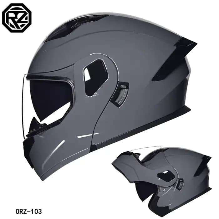 ORZ-103-Casque de moto avec visage exposé, casques semi-complet pour hommes et femmes, grande aile a