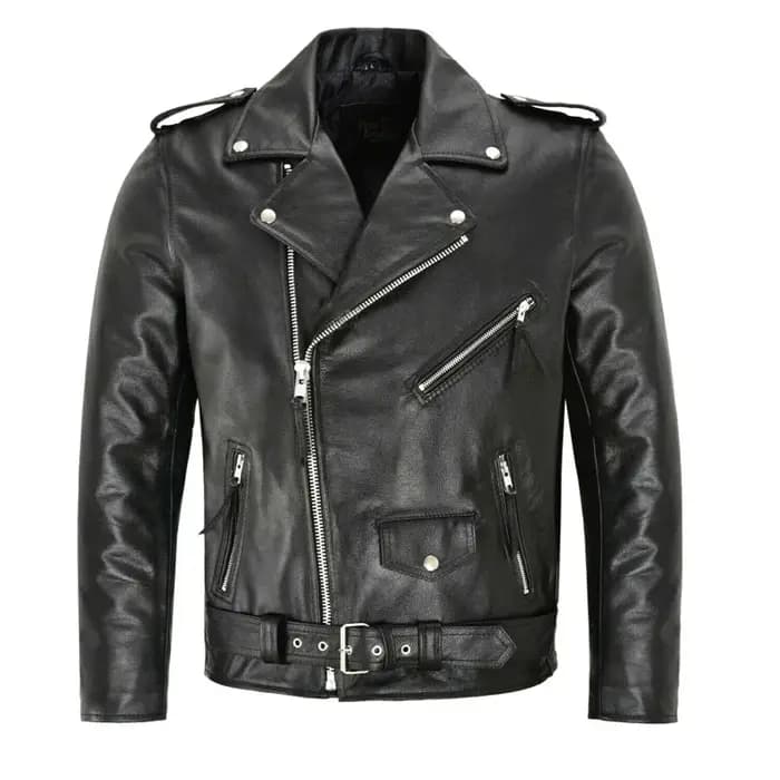 Veste en cuir PU pour hommes