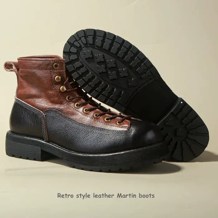 Bottes de travail montantes pour hommes style Amekaji