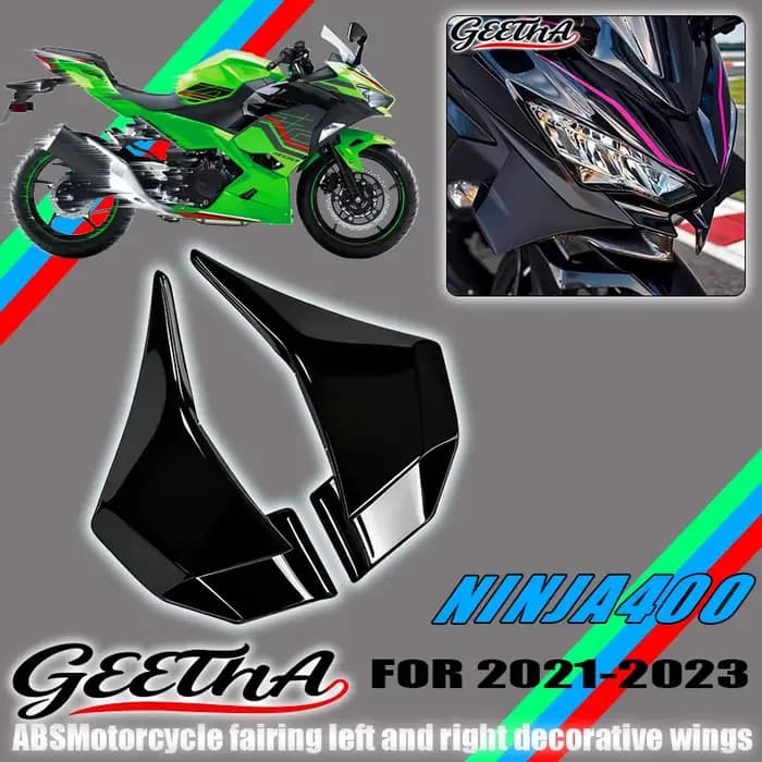 2018-2026+ Accessoires moto Naked Spoilers Winglet Aile fixe Carénage pour Kawasaki Ninja 400 ninja400