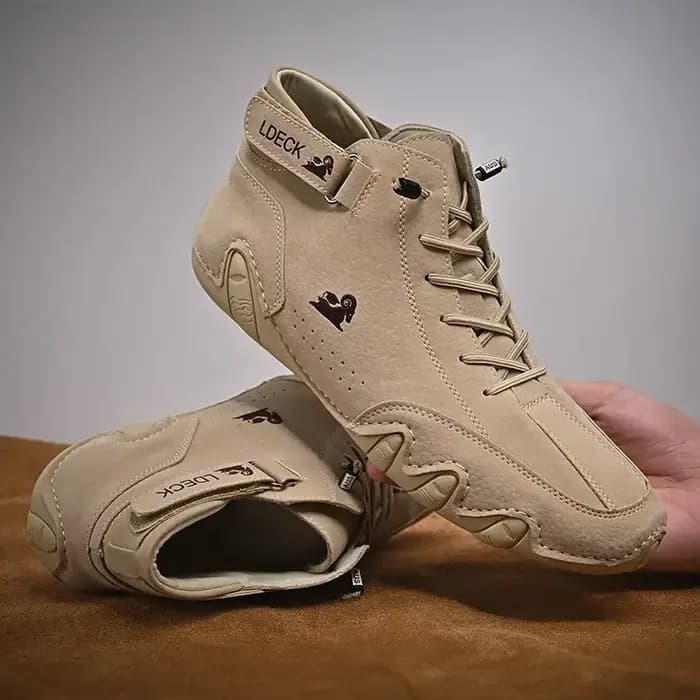 Bottes de moto en cuir pour hommes