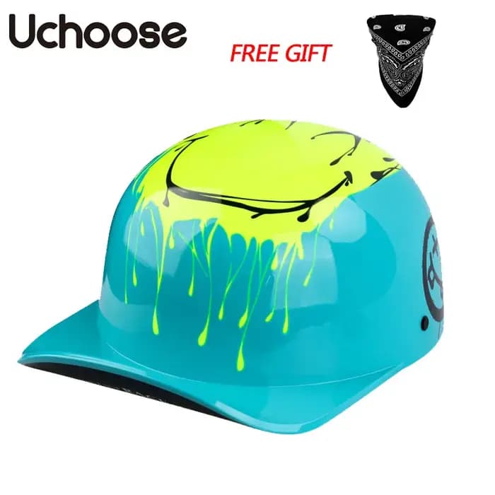 Casque de moto rétro Uchoose DS style casquette de baseball