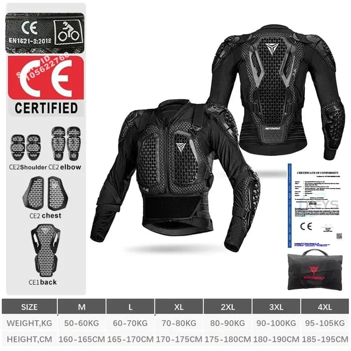 Blouson de moto avec protection intégrée pour la protection de la moto