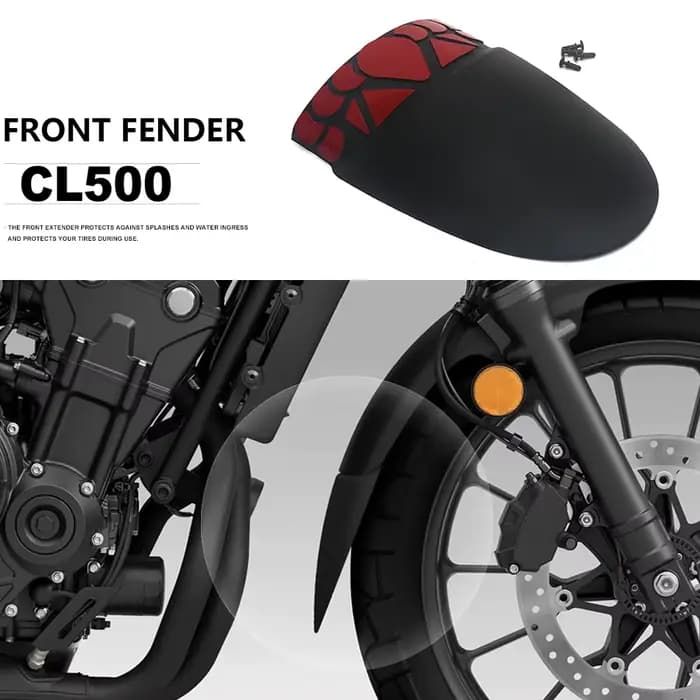 Extension de Garde-Boue Avant Noire pour Honda CL500