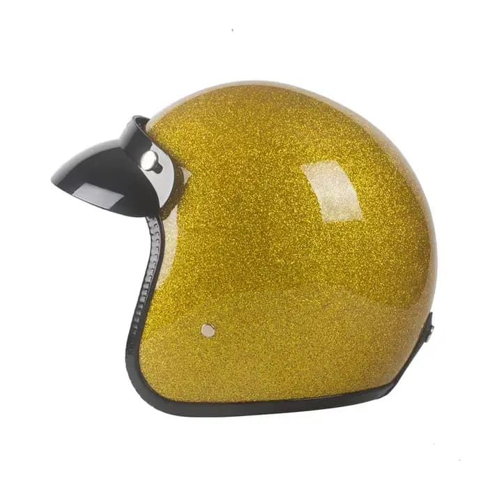 Casque De Motocross à visage ouvert doré, accessoires De Moto, Atv