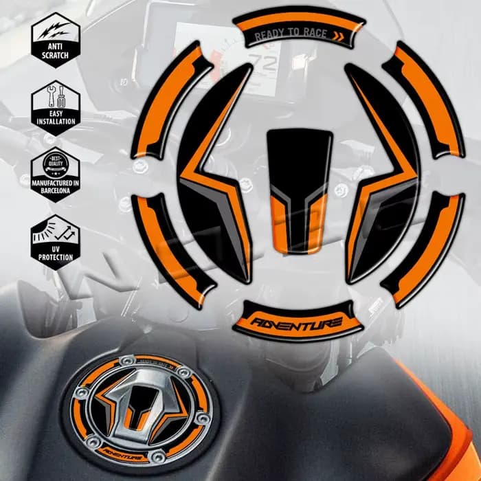 Autocollant 3D pour bouchon de réservoir de moto, Protection des gaz, en Fiber de carbone, accessoir