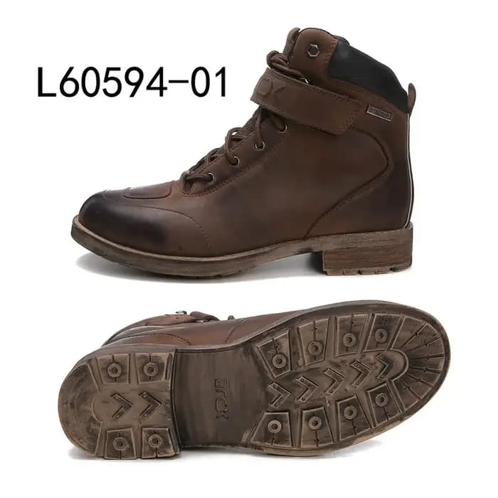 ARCX-Bottes de rinçage de moto en cuir véritable, imperméables, chaudes, vintage, extérieur, loisirs, motocross