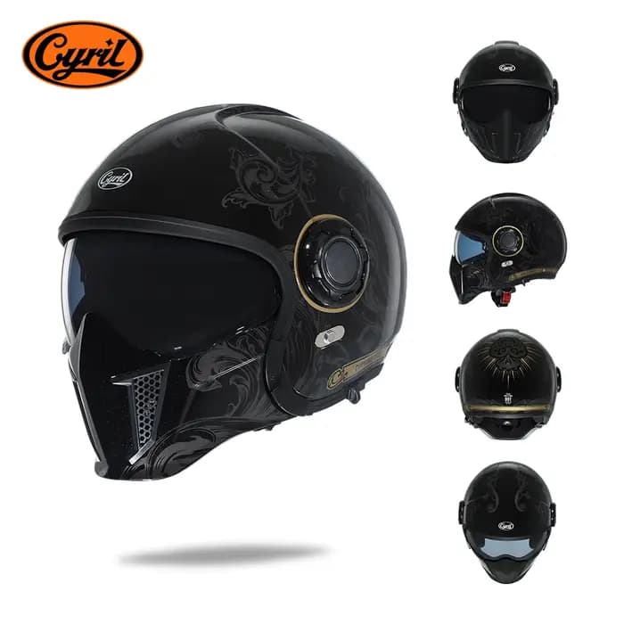 Cyril Casque de moto modulaire avec double visière