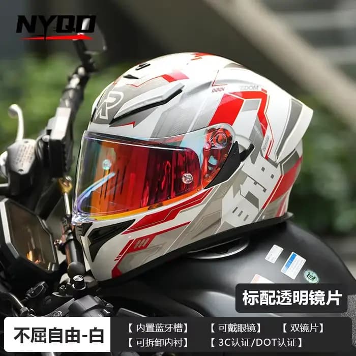 Casque intégral Moto personnalité EVA 01 Mech Style DOT ECE Double lentille