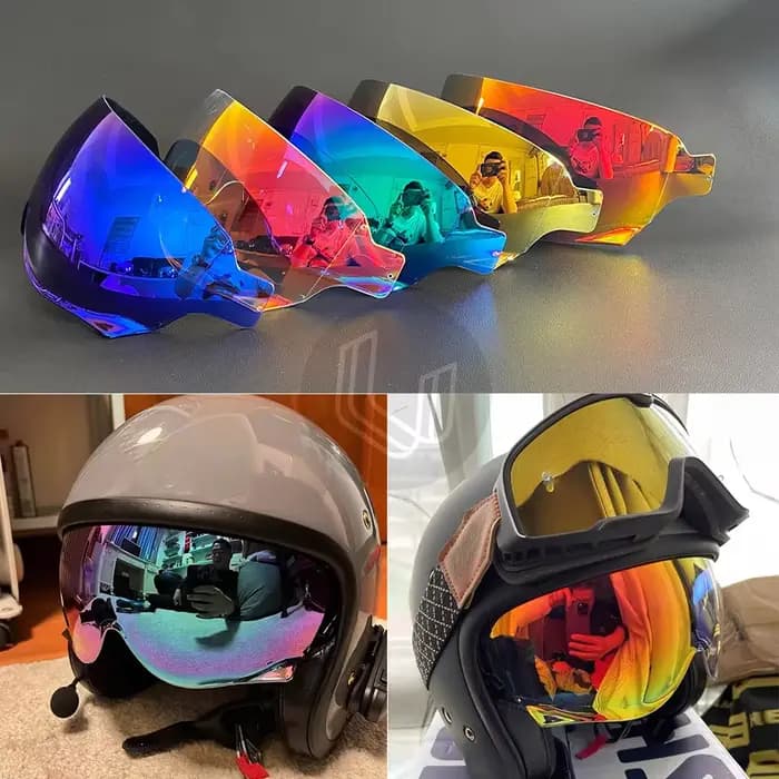 JO Casque Bouclier Pour SHOEI JO EX-ZERO CJ-3 Demi Rétro