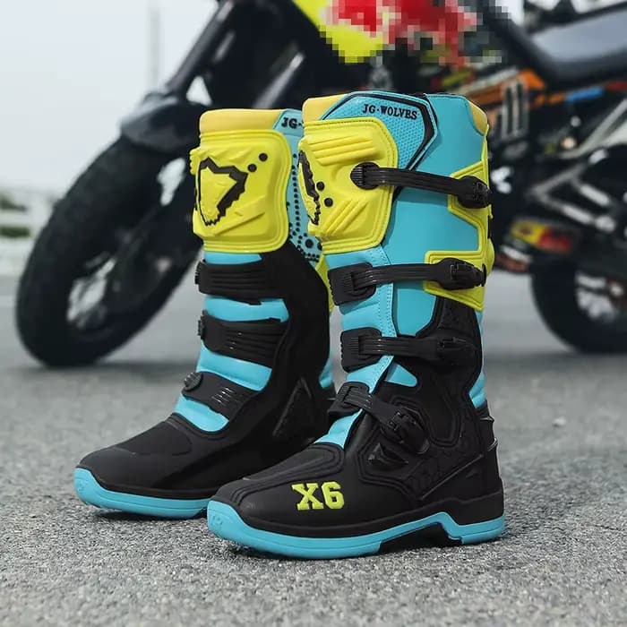 Nouvelle botte de Motocross hommes femmes équitation mi-mollet cheville chaussures de protection Moto équipement