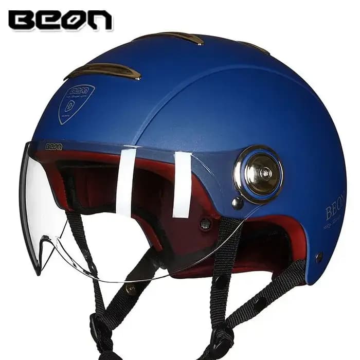 Casque de moto BEON B103 unisexe, demi-casque quatre saisons, casque de sécurité pour véhicule électrique, locomotive, été