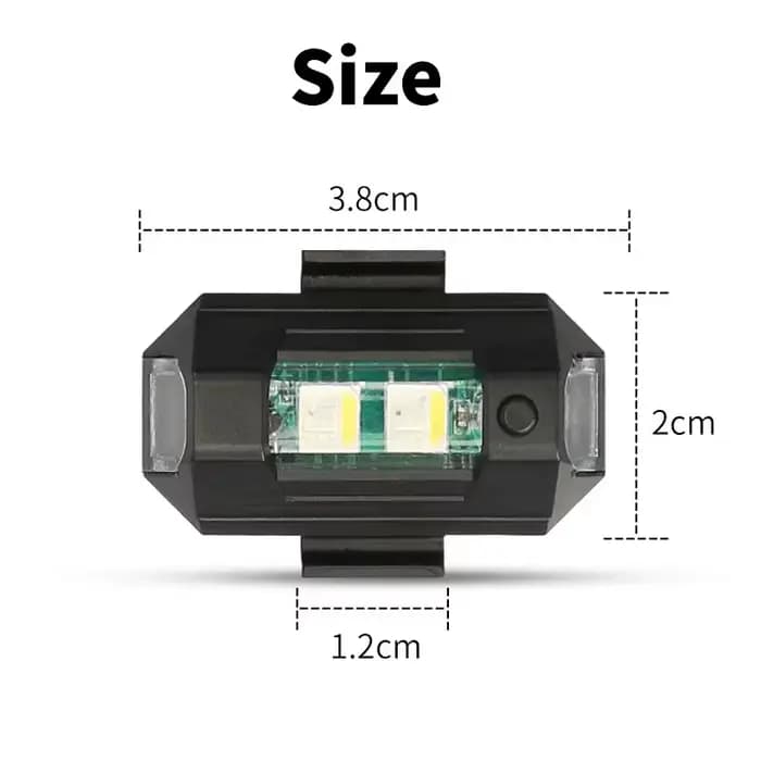Lumières de moto Drone lumière stroboscopique USB LED Anti-Collision vélo avion nuit volant Mini clignotant voyant d'ave