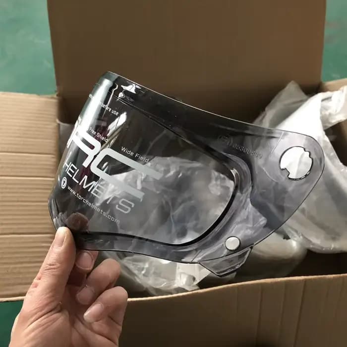 Visière de casque TORC T137/T9 transparente/noire anti-buée/noire légère anti-buée/argentée anti-buée