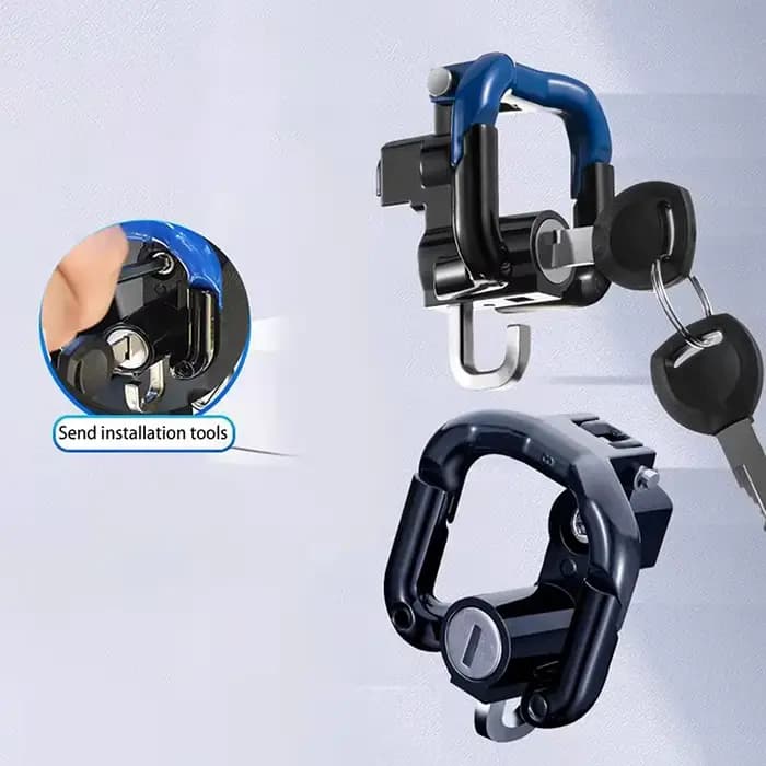 Accessoire essentiel pour moto/vélo : serrure antivol pour casque avec 2 clés